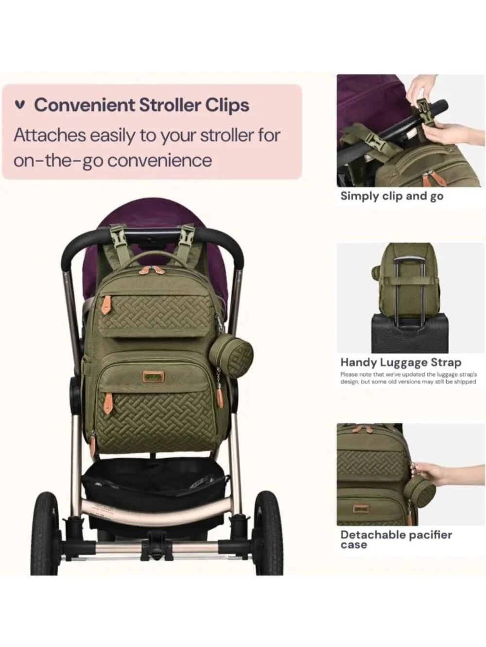 Large Waterproof Diaper Bag Backpack for Travel | Unisex Baby Bag with Changing